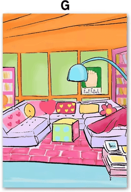 Inspire Curations Abstract Crocodile Fish Sofa Canvas Wall Art Colorful Modern Living Room Decor g 20x25cm No Frame