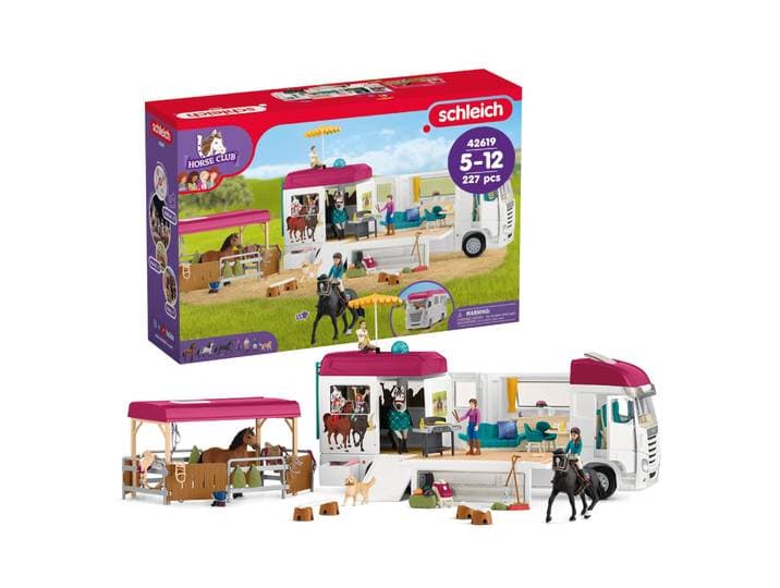Spielwelt SCHLEICH HORSE CLUB, Pferdetransporter (42619) , bunt, Spielfigurenwelten, Kinder, Kunststoff, Spielwelt, Made in Europe