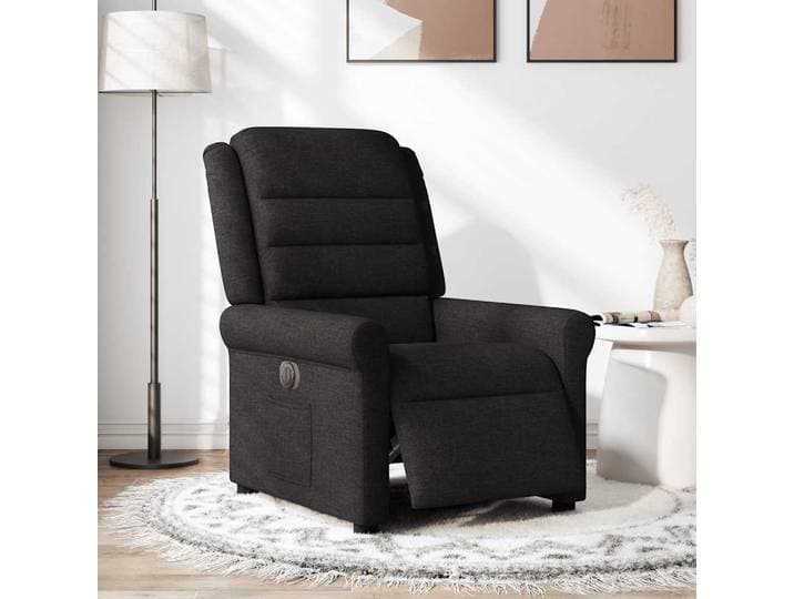 vidaXL Relaxsessel Elektrisch Schwarz Stoff