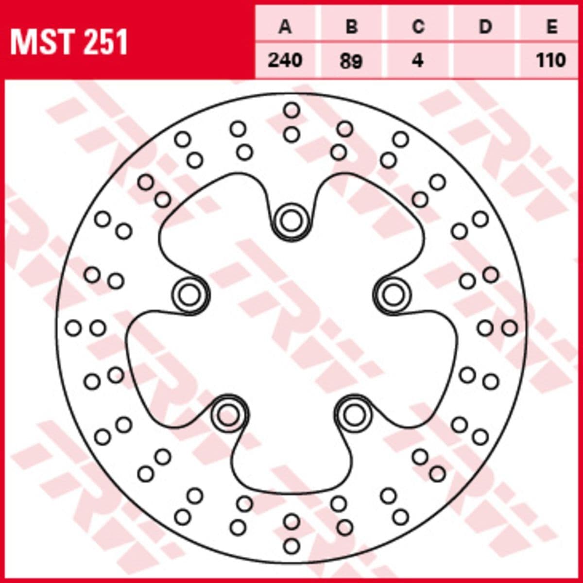 Trw Disco freno MST251, 1 Pezzo
