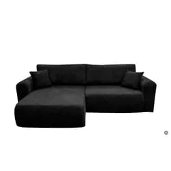 Ecksofa mit Schlaffunktion Henna , schwarz , Maße (cm): B: 247 H: 82 T: 145.0