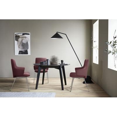 Polsterstuhl STRESSLESS "Laurel", rot (bordeaux batick, chrom matt), B:58cm H:92cm T:59cm, Leder BATICK: BATICK ist ein leicht korrigiertes, durchgefärbtes und genarbtes Möbelleder, bei dem die meisten Unebenheiten und Spuren in der Regel entfernt...