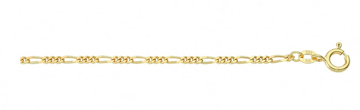 Kette ohne Anhänger ADELIA´S "Figarokette Halskette 585 Gold ( 14K )" Gr. 50, gold, Halsketten, Herren, 50, Gold, Goldkette