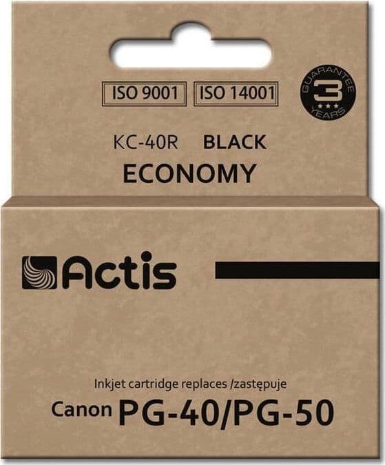 Actis Συμβατό Μελάνι Εκτυπωτή InkJet Canon PG-40/PG-50 25ml Μαύρο 1τμχ