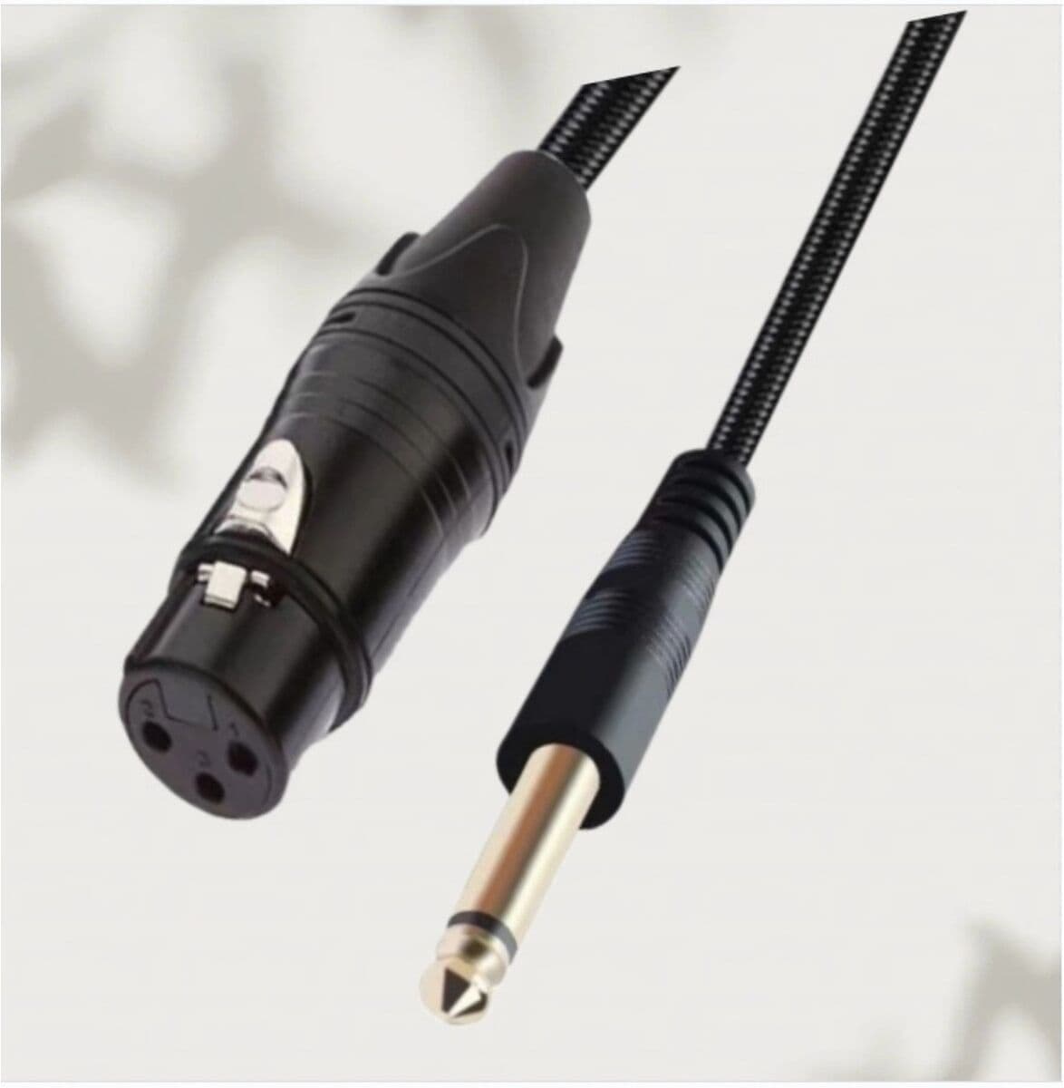 INF 3m XLR-Kabel männlich zu weiblich – geflochtenes, geschirmtes Kabel, mit Phantomspeisung kompatibel für Mikrofone,