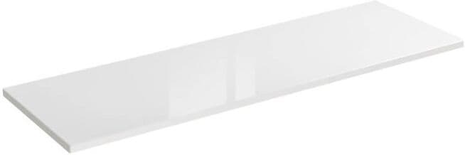 COMAD Blat 140cm   Kolekcja Capri White   Biały Połysk, Dąb Złoty Craft