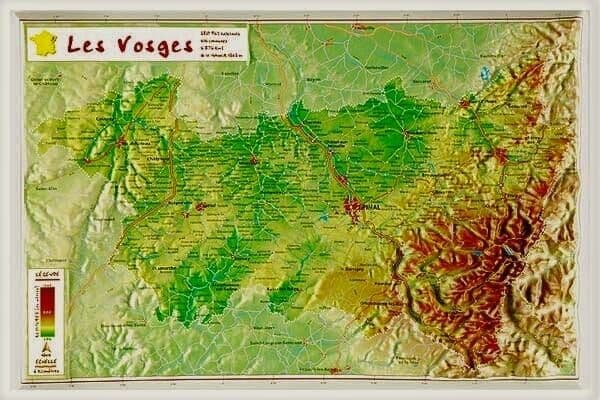 Reliefs Editions Carte en relief - Vosges - 21 X 31 cm   Relief Editions