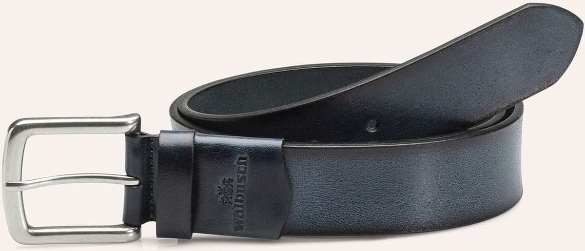 Walbusch Jeansgürtel Dehnzone, , Farbe Blau, 105 cm, mit 3 cm Dehnzone hochwertiges Rindleder Herren
