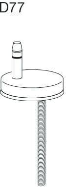 Universal - Flex charnière D77999 Inox , pour WC siège Pressalit 3, l' assemblage ci - dessus à partir de