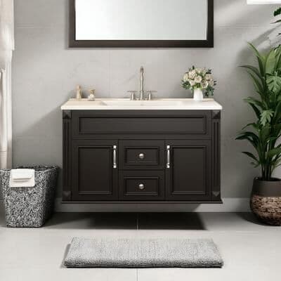 ZWYO HOSIMU "36"" Ceramic Wall-Mounted Bathroom Vanity, Soft-Close Doors & Drawers, Floating Storage Cabinet for Bathroom"