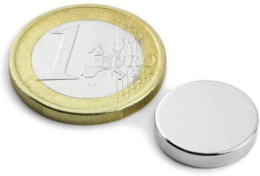 Neodym Skivemagnet 15x3 Mm – Styrke 3,2 Kg, Stærk Rund Magnet   Brisingi