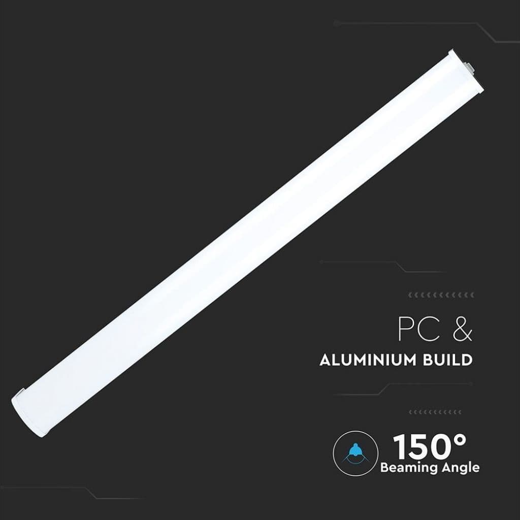 V-Tac Vt-7010 Lampada Led Da Specchio Lineare Smd Applique Da Parete Finitura Cromo 10w 100lm/w Ip44 Bianco Freddo 6400k - 3917