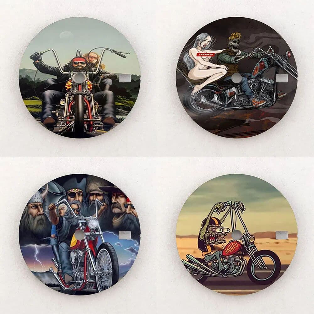 OUMASHI Watch dial NH35 28.5mm Knight custom dial color printing watch components are suitable for NH35/36 movement NH35 dial