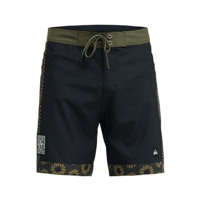 Boardshorts QUIKSILVER "Surfsilk Nomad 18", Herren, Gr. 34L, Normalgrößen, schwarz, Obermaterial: 88% Polyester, 12% Elasthan., Hosen