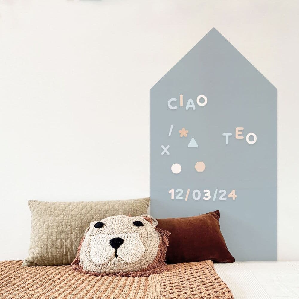 Decochic Tableau adhésif magnétique maison bleu 60x98cm Bleu 0x98x60cm