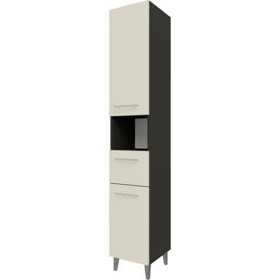 Hochschrank OPTIFIT "Pier", beige (kaschmirfarben, anthrazitfarben), B:32,5cm H:189,6cm T:34,6cm, Holzwerkstoff, Schränke, Hochschrank, Breite 32,5 cm, schnelle Montage mit OPTIsnap
