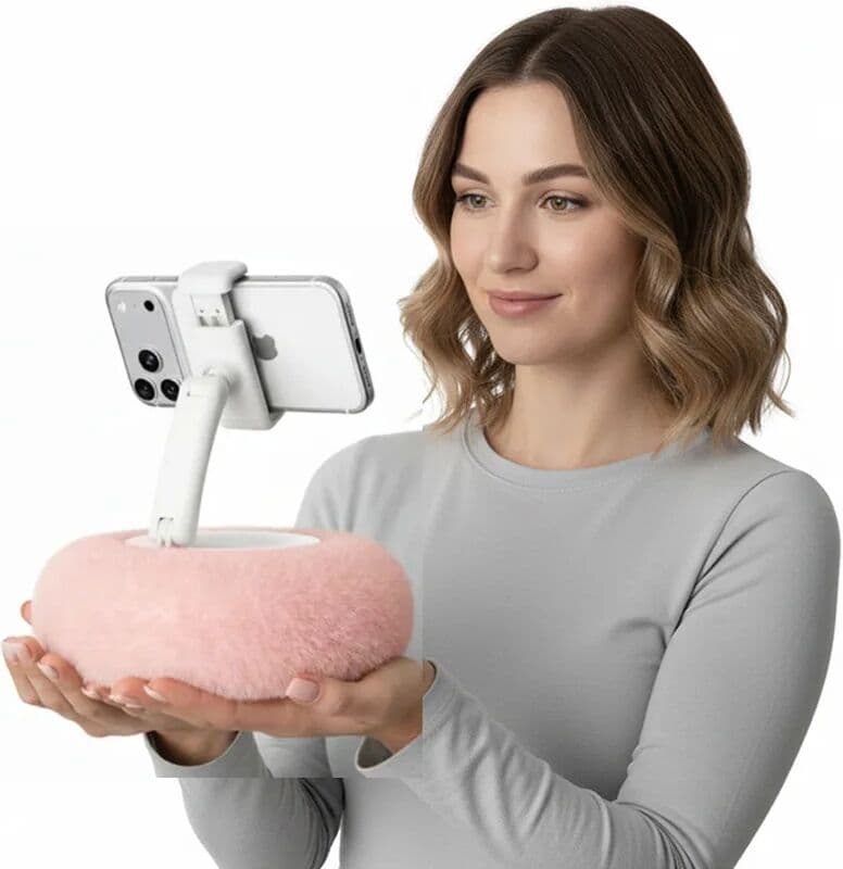 Plush Pillow Phone Stand Foldable Rotatable Car Sofa Bed Lazy Holder for Mobile Tablet