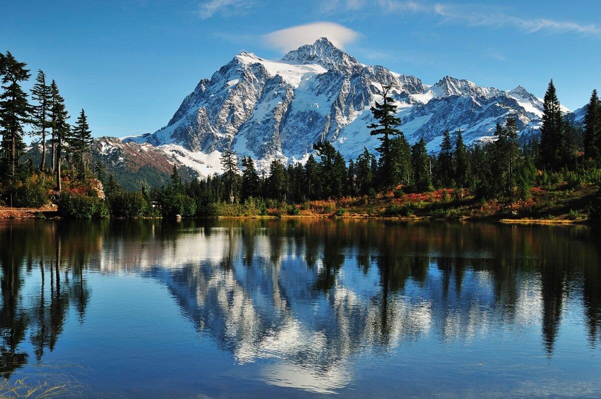 Fototapete PAPERMOON "Berg Shuksan", bunt, B:1,5m L:1,11m, Vlies, Tapeten, Fototapete