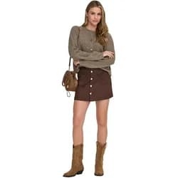 ONLY Damen Strickjacke - ONLPIEMONTE CARDIGAN, einfarbig Hellbraun / M