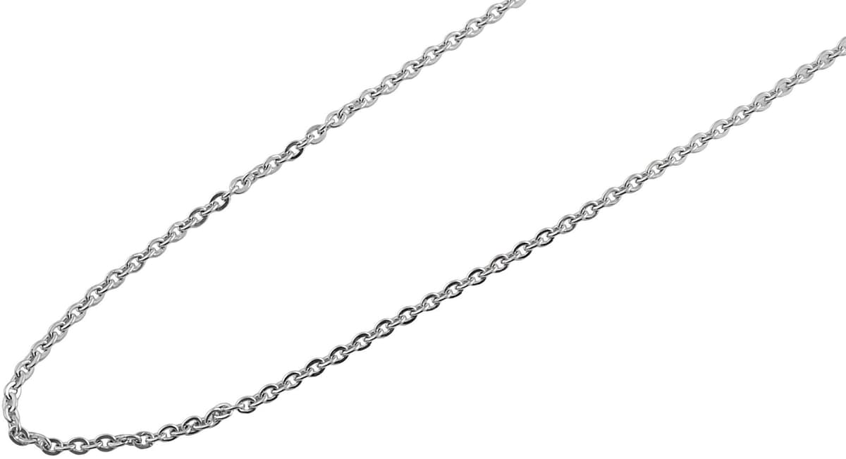 Kette ohne Anhänger ADELIA´S "Halskette – Ankerkette aus Edelstahl 55 cm", silber, Halsketten, Damen, 55cm, Edelstahl, Perfekt zum Verschenken an besondere Menschen