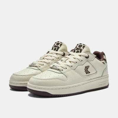 Sneaker KARL KANI "89 CLASSIC GLAM", Damen, Gr. 39, beige (beige, braun, leo), Leder, Schuhe Sneaker, mit Anmimal Print