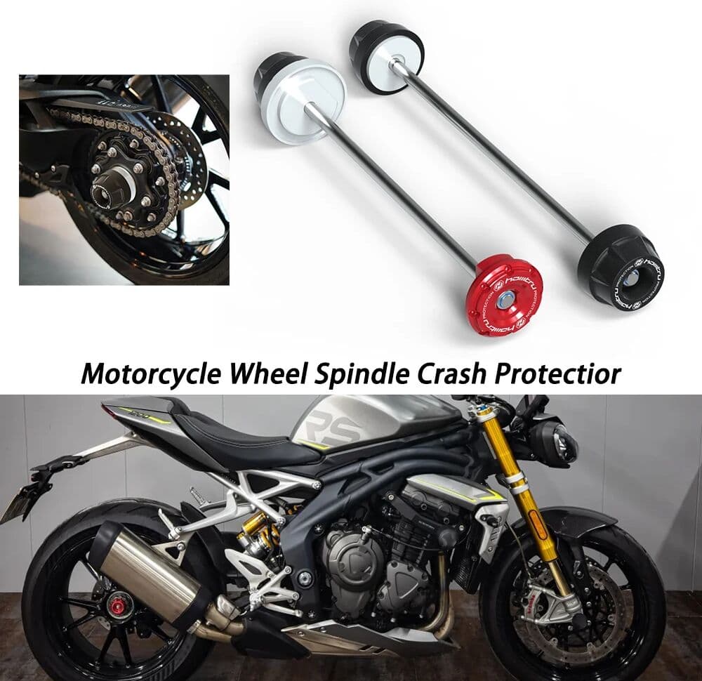 homtru Motorcycle Front Rear Wheel Axle For Triumph Speed Triple 1200 RS RR 2022-2026 Anti-Collision Slider Pad Protection Accessories