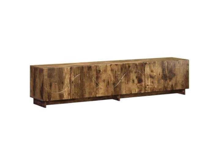 KGFHERENB TV-Lowboard 180x34,5x40 cm Räuchereiche Fernsehtisch Board Stilvoller Fernsehschrank mit 6 Türen für Ihr Wohnzimmer oder Schlafzimmer. Viel Platz für Mediengeräte und Zubehör.