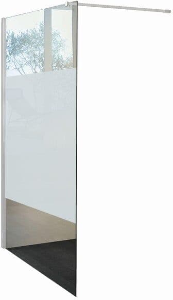 Leroy Merlin Box doccia walk-in Wens, vetro serigrafato 6 mm, H 200 cm, profilo bianco