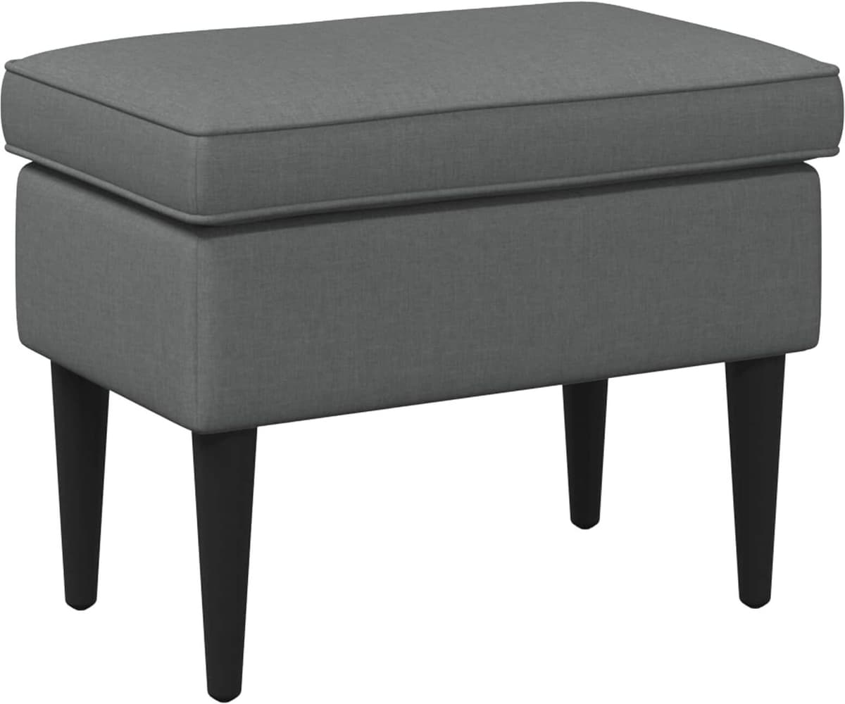 vidaXL Pouf Gris foncé 55 x 35 x 41 cm Tissu
