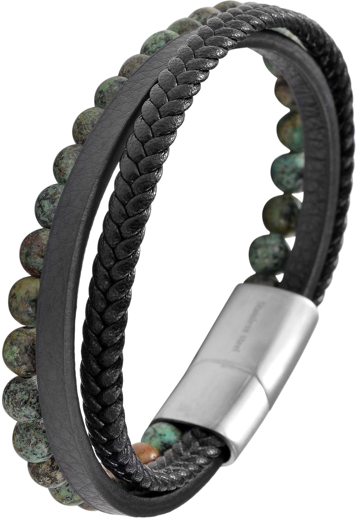 Armband ADELIA´S "Armband – Lederarmband aus Leder mit Tigerauge 21 cm", schwarz, Armbänder, Damen, 21cm, Leder, Armband, Ein Geschenk, das Freude macht