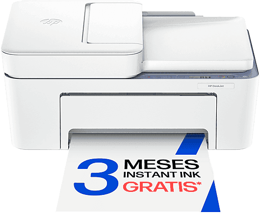 Impresora multifunción tinta - HP DeskJet 4322, Impresión doble cara, a Color, Wi-Fi, Instank Ink, Blanco