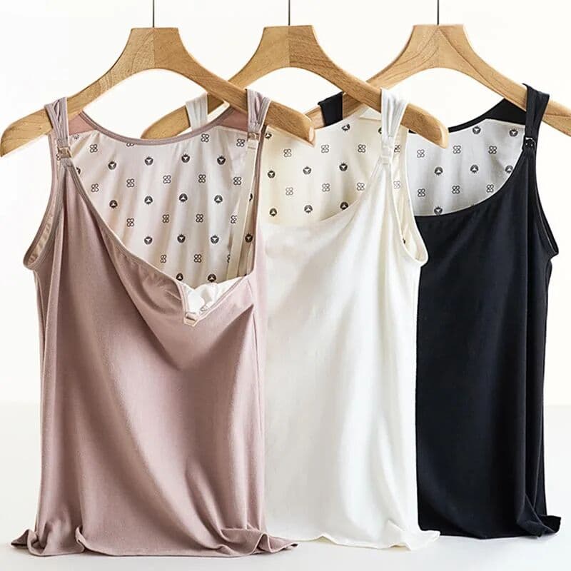 NONE Maternity Modal Cotton Nursing Camisole Maternity Summer Nursing Tank Top Breastfeeding Loungewear Postpartum Recovery Wear