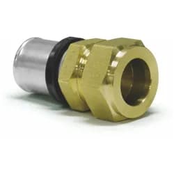 Sanpro Pressfitting Übergang Kupferrohr - Klemmverschraubung, Größe 26x3 - Abgang 22 mm