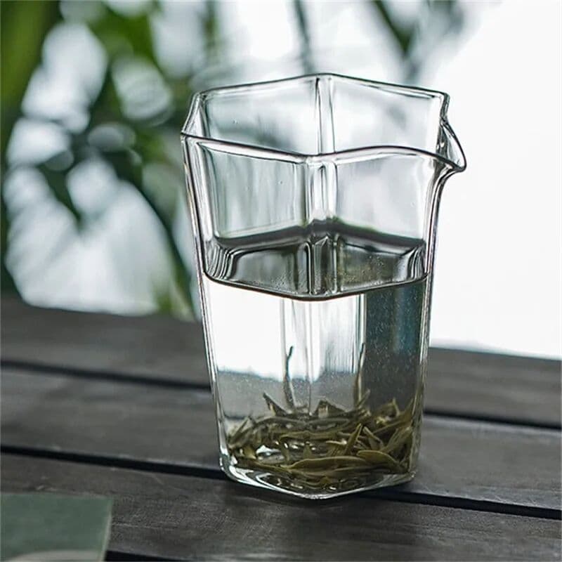 BenRussell 250ML Hexagon Heat resistant Glass Tea Pitcher Fair Mug Chahai Gongdaobei Kungfu Tea Ceremony Tea Set Accessories Serving Teacup