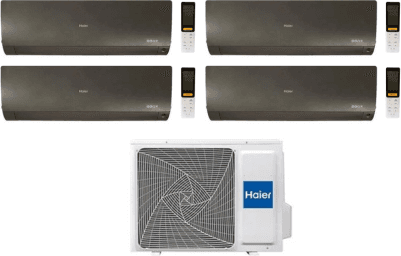 HAIER Climatizzatore Quadri Split Flexis Plus Black 9+9+12+12 Con 4U75S2SR5FA Inverter Wi-Fi Classe A++