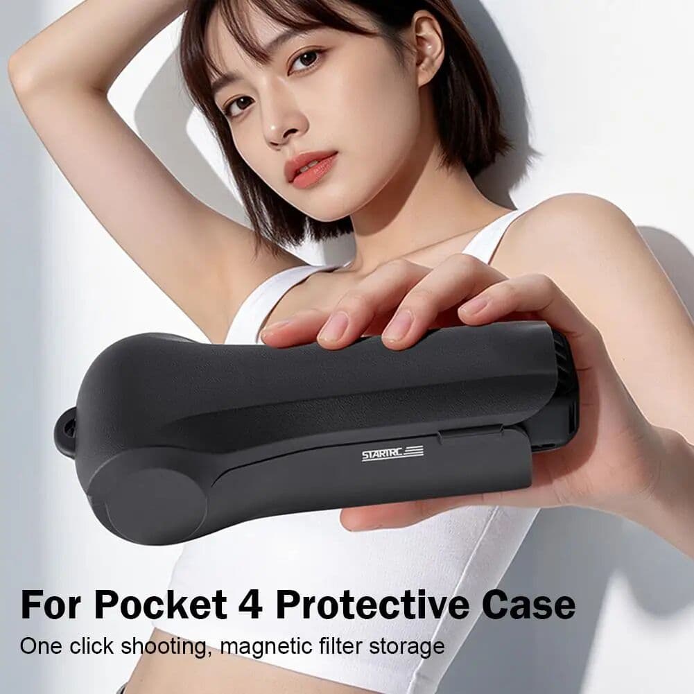 NONE For DJI Osmo Pocket 4 Case Flip Open Quick Release Hard Shell Screen Lens Protector Guard with Filter Slots Accessories Gear