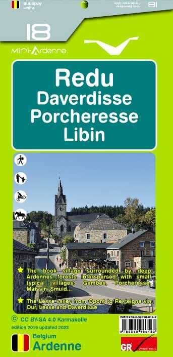 Carte de randonnée n° 18 - Redu, Daverdisse, Porcheresse, Libin   Mini Planet