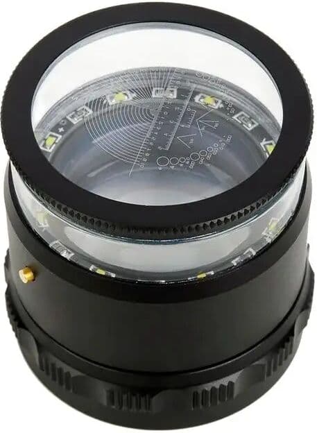 FUCHU 10X Illuminated Focus Adjustable Cylindrical Magnifying Glass Measuring Magnifying Loupe with Multi Scale Precision Calibration