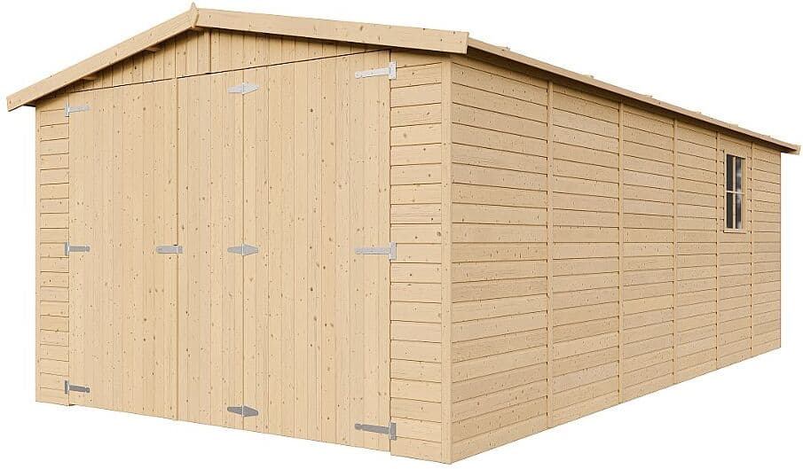 Timbela Houten garage, chalet met ramen - 18 m² / H222x616x324 cm - M102