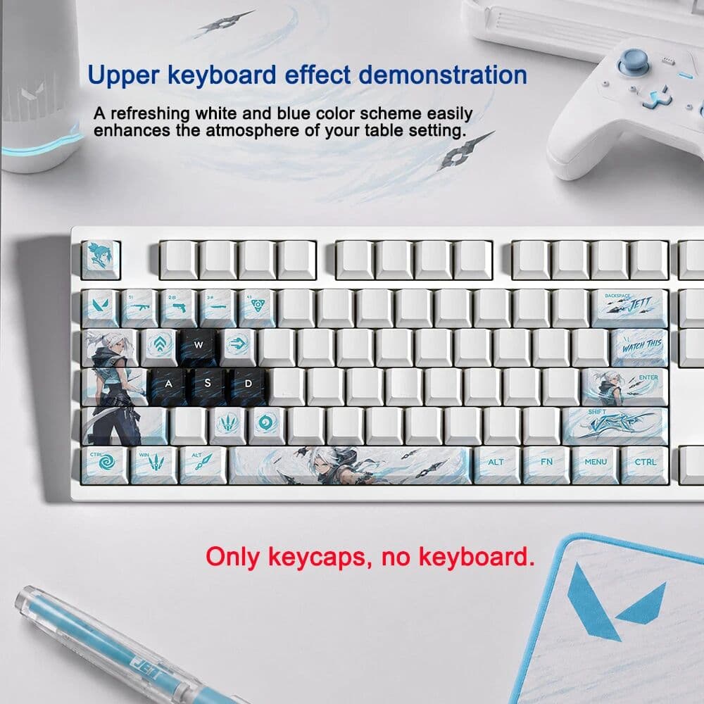 CEYYOR 33 Keys Valorant keycaps PBT Dye Sublimation Key Cap OEM Keycap Miks Clove Skye Phoenix Tejo For Mx Switch Tabletop Decoration