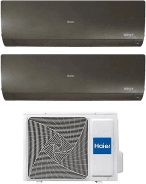 HAIER Climatizzatore Dual Split Serie Expert Nero 9+9 Con 2U50S2SM1FA-3 Inverter Wi-Fi Classe A+++