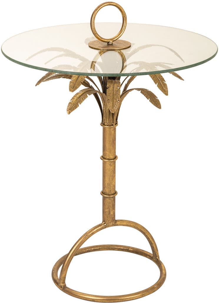 Rosdorf Park Nebo Round Side Table Clear 70.5cm H X 50cm W X 50cm D