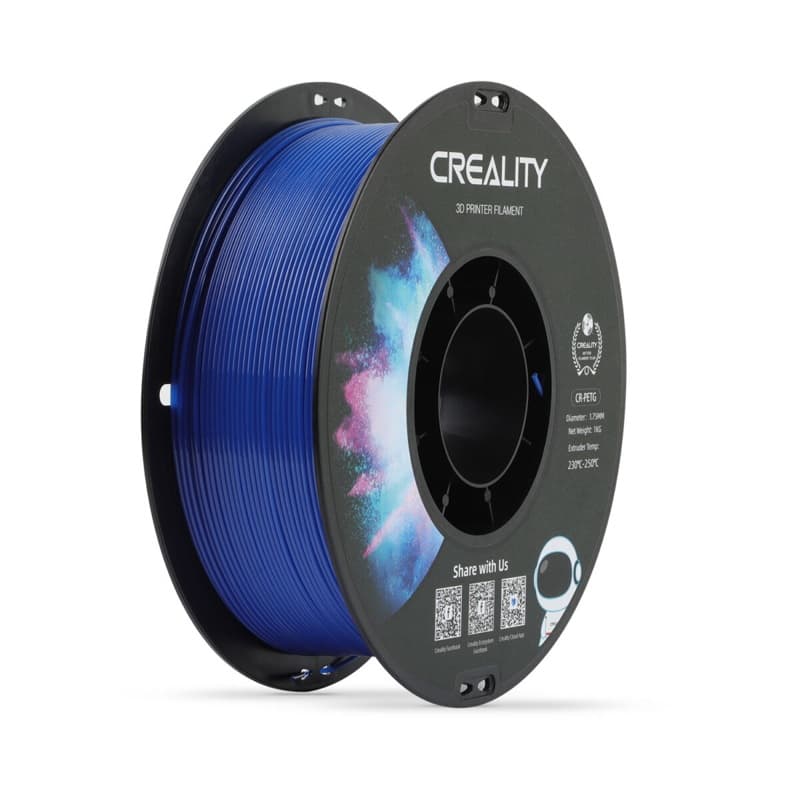 Creality 3D Printer Filament CR-PETG Hard Glossy Tensile Str. 49MPA 1.75mm 1Kg Blue 3301030032