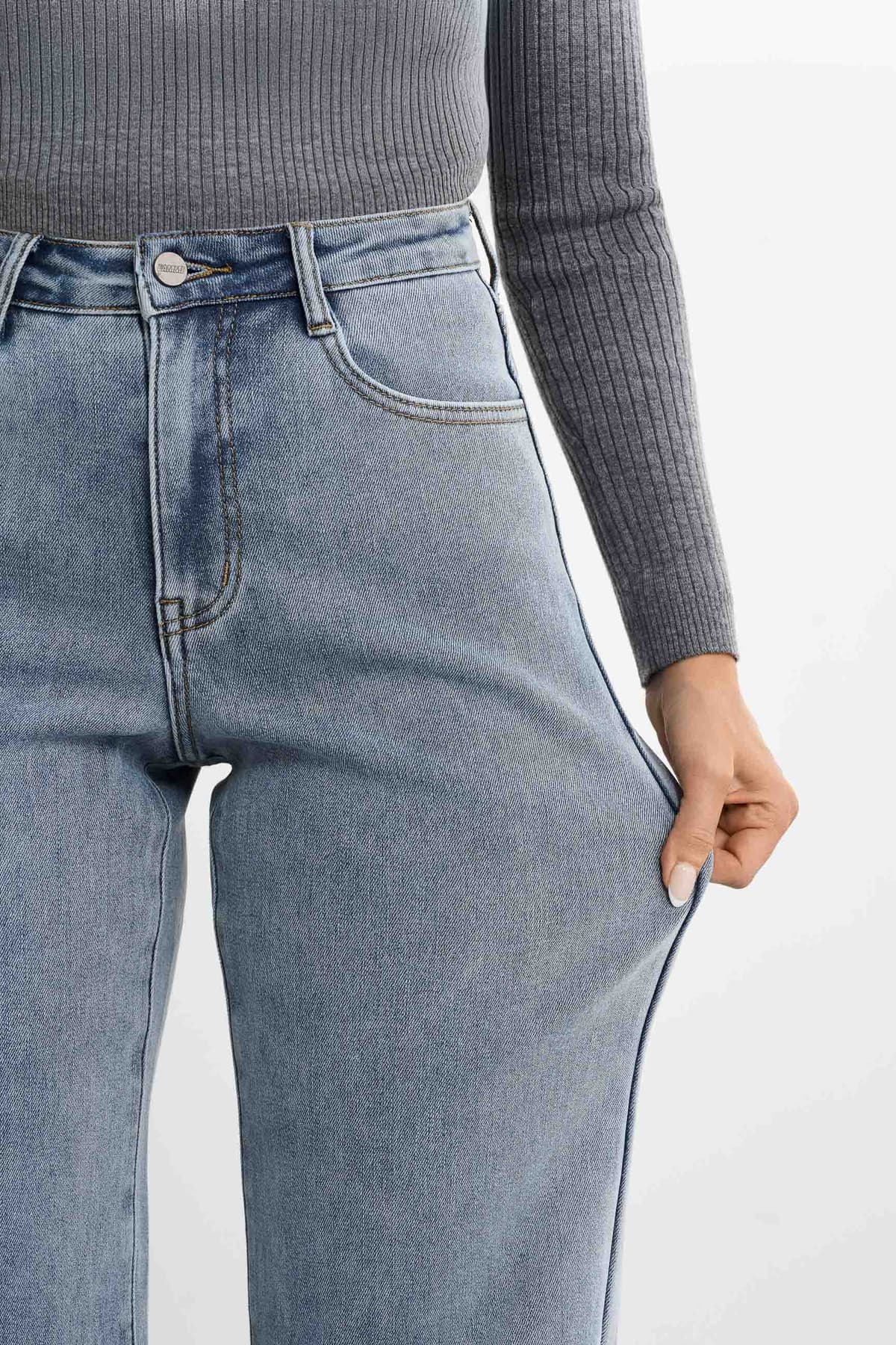 Famme Varme baggy jeans Blå M