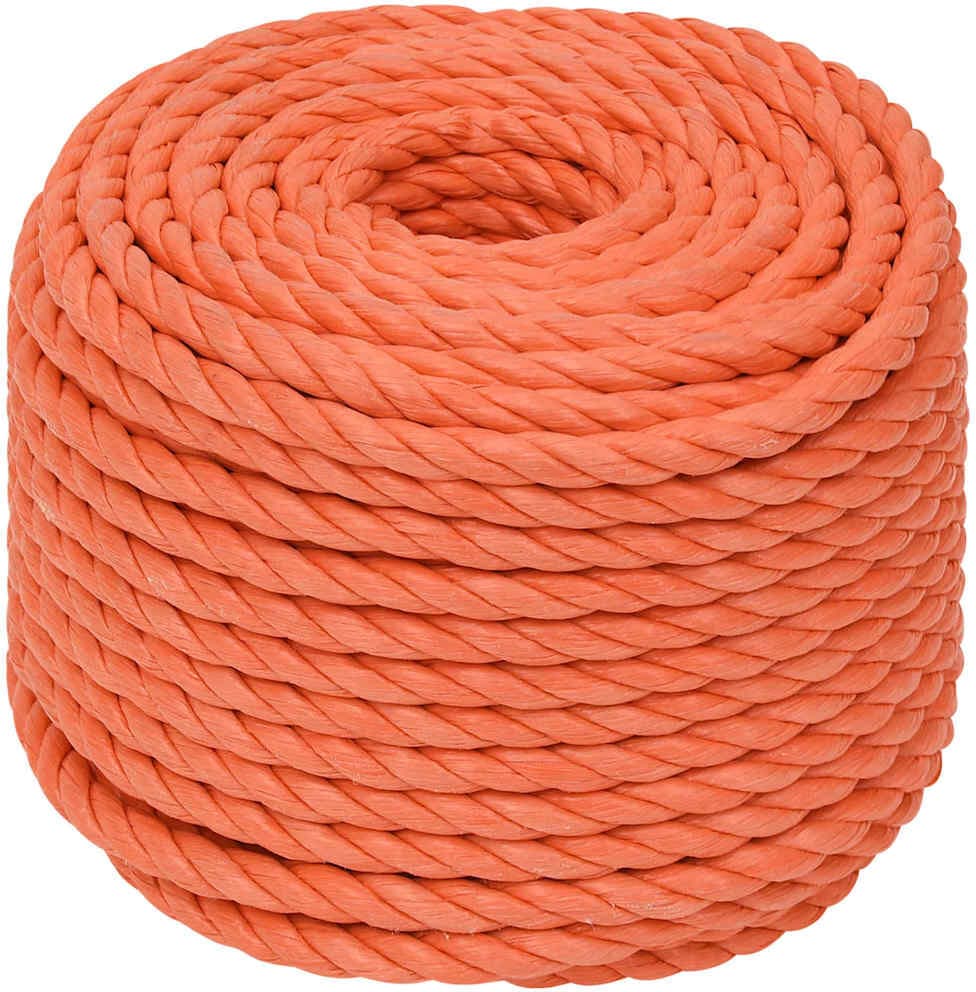 vidaXL Corde de travail Orange 12 mm 25 m Polypropylène