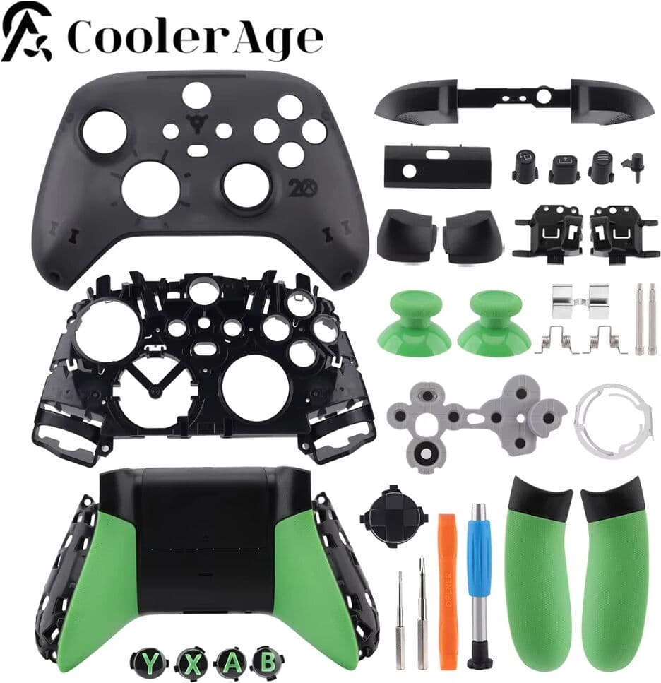 inRobert For Xbox Series X / S 20th Anniversary Controller Replacement Shell LB RB LT RT Bumpers Triggers Dpad ABXY Buttons Battery Cover