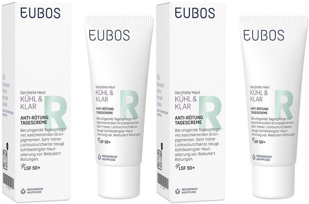 Eubos Kühl & Klar Anti-Rötung Tagescreme LSF 50+ 2x 2x40 ml