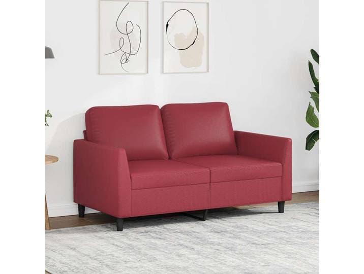 vidaXL 2-Sitzer-Sofa Weinrot 120 cm Kunstleder