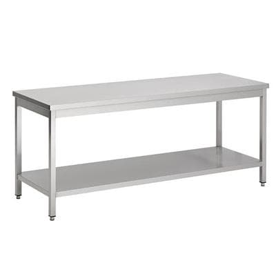 Combisteel Arbeitstisch mit Grundboden aus Edelstahl 800x600x600mm
