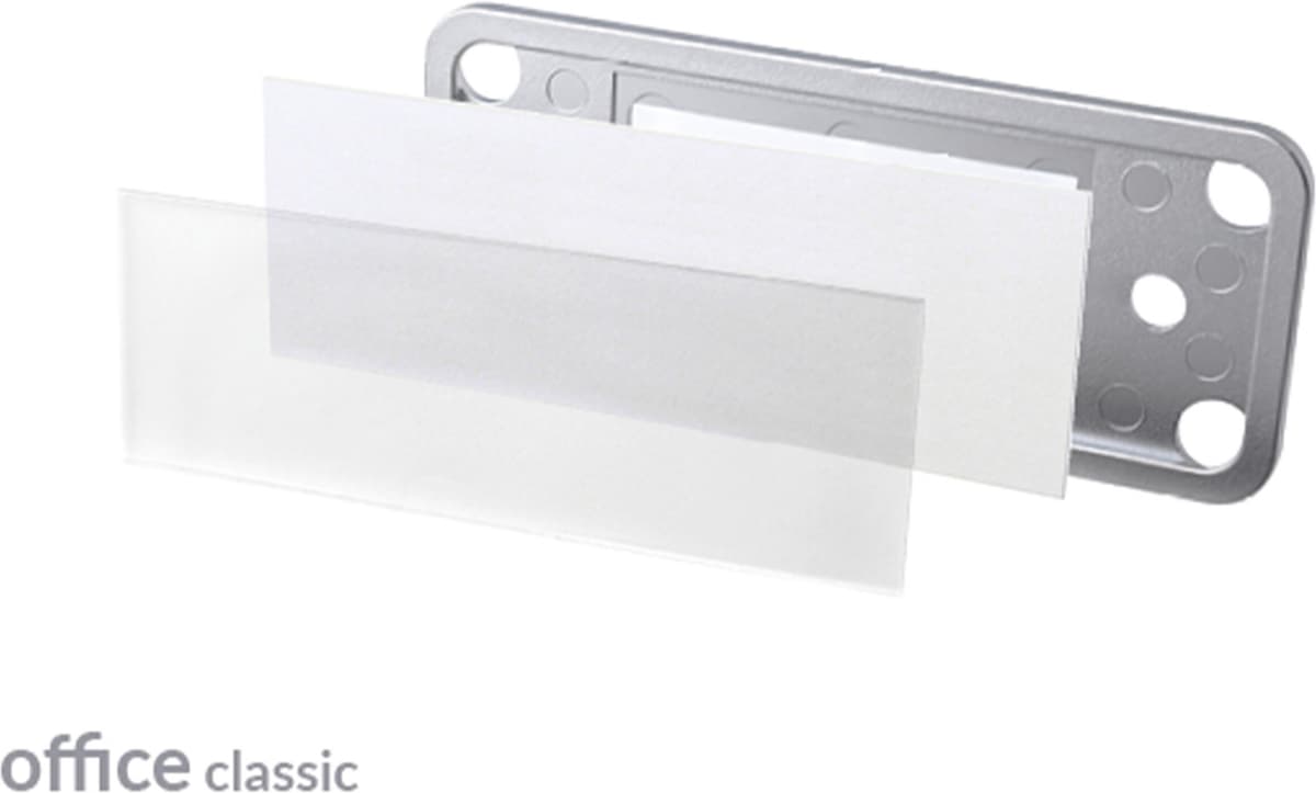 badgetec 10 Unités - Porte-badges avec clip Office Clip de suspension non métallique   gris clair   75 x 27 mm, plastique